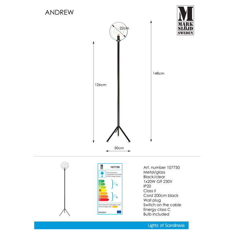 Reina 148cm Novelty Floor Lamp