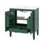 Meuble-lavabo 30 po avec lavabo en céramique, tablettes réglables, armoire de rangement avec organisateur de porte à 2 niveaux, 1 tiroir-1230530518
