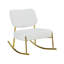  Chaise berçante en suède avec pieds dorés Teddy