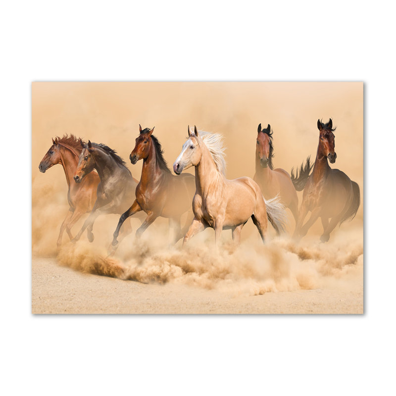 Desert Horses - Wrapped Canvas Print