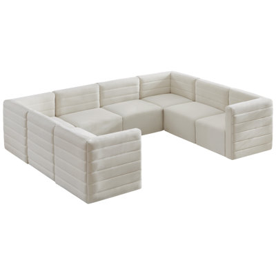 Enso Velvet U-Shaped Sectional Reversible