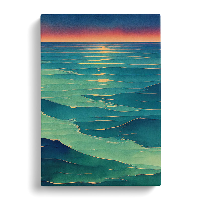 Watercolour Ocean Vol.5 - Wrapped Canvas, 50cm H x 35cm W x 3cm D