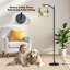  Lampe arc sur pied Hérisson mignon tenant un cœur fantaisiste, nuage, forêt, chalet, pissenlits, grande lampe sur pied moderne, abat-jour réglable en lin à 3 couleurs