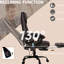 Fauteuil inclinable vibrant Vibration Massage, similicuir brun, hauteur réglable, repose-pieds réglable de 6 pieds, inclinable, repose-pieds, revêtement