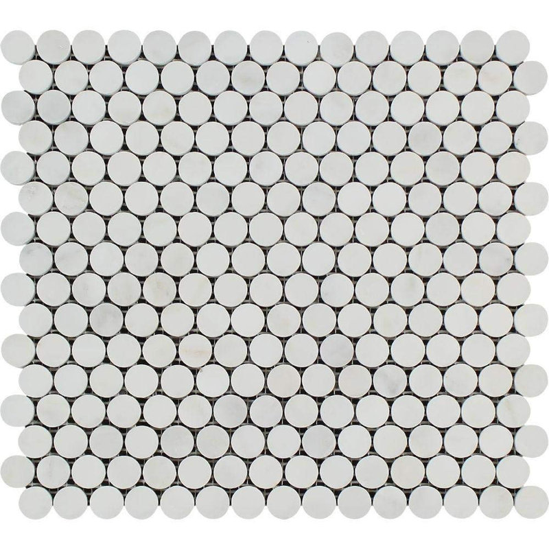 Carreau de marbre rond pour mur et plancher Marble Penny