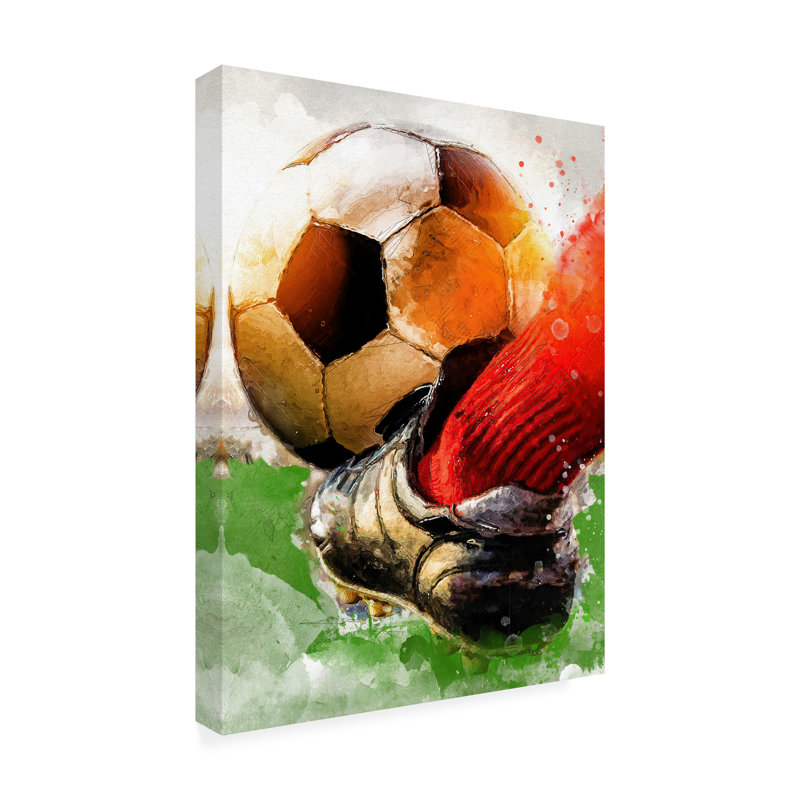 Art sur toile Justyna Jaszke Football 2, H 24 po x l 32 po