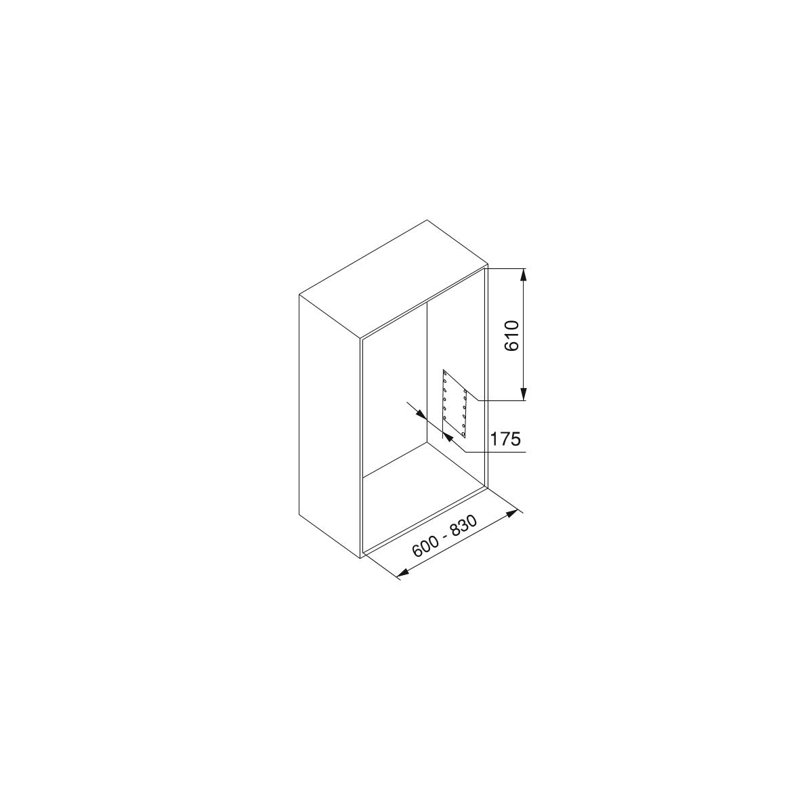 Unoss Wardrobe Rail, 50cm, Titanium