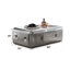 Ensemble de salon en cuir et aluminium Brancaster