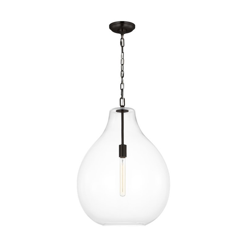 Magnus 1 - Light Teardrop Pendant, Aged Iron, 25.88" H x 18.5" W x 18.5" D