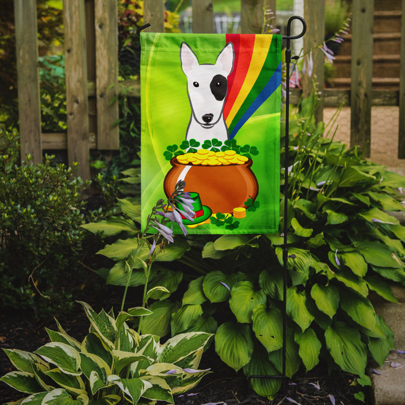 Drapeau de jardin Arella St. Patrick's, Bull-terrier