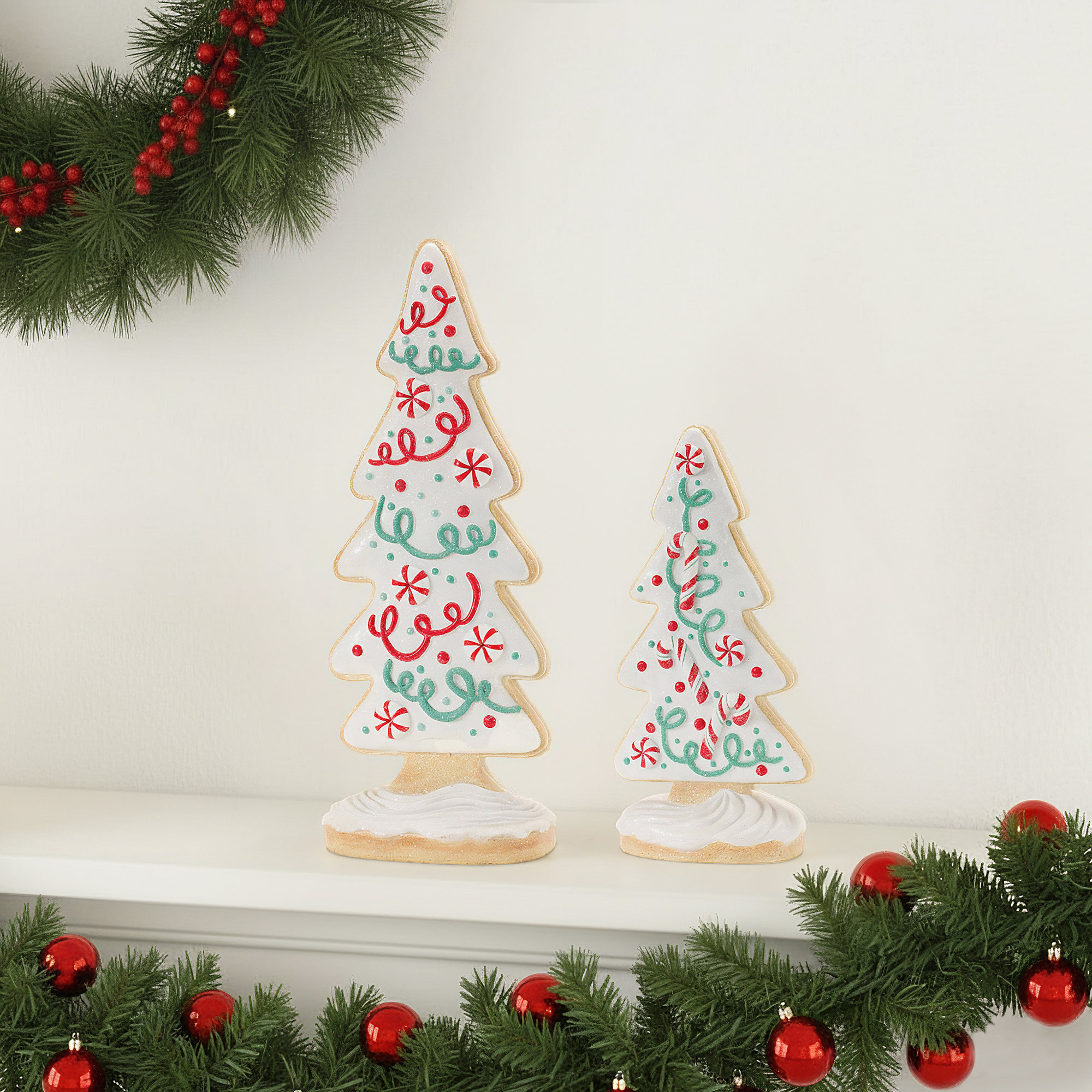 Gingerbread Holiday Tree (Set of 2)