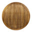 Table de salle à manger d'extérieur en bois de 48,02 po x 48,02 po, finition attrayante et table de 48,02 po avec pieds droits, idéale pour le patio