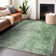 Machine Washable Indoor/Outdoor Xhevrie Green Rug