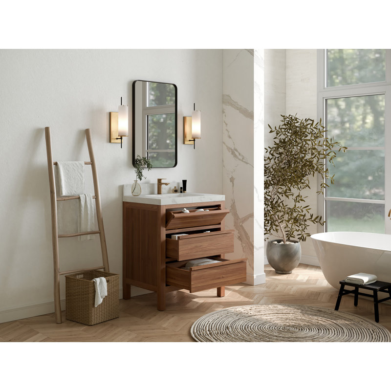 Teck Elizabeth 30 po X P 22 po De salle de bain, Marbre de Carrare