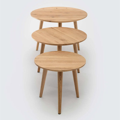 Kaylynn Solid Wood Three Leg Coffee Table
