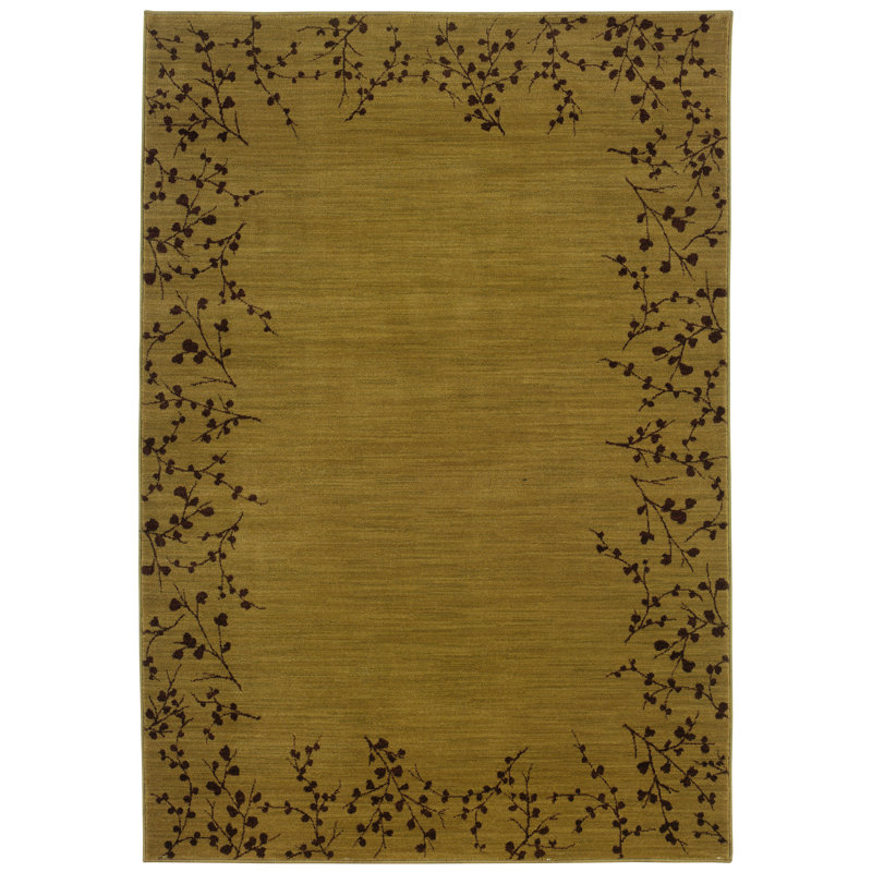 Tapis doré / brun Ryles, Rectangle 9 pi 10 po x 12 pi 9 po