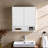 Double-Door Medicine Cabinet With Mirrored Doors And Interior Shelves, White