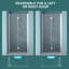 Porte de douche pliante l 30 po x H 72 po - entrée d'eau en verre trempé, espace, porte d'attribut réglable avec fonction de pliage, qualité d'accès