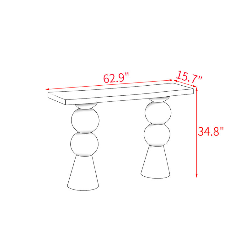 Puig, H 33,8 po x l 62,9 po x P 15,7 po