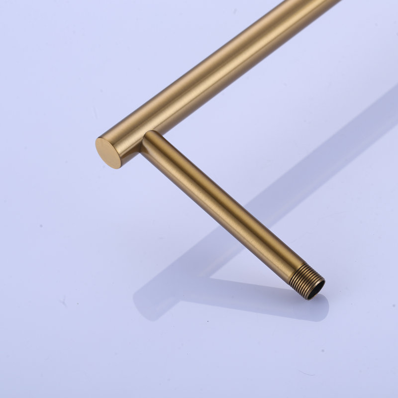 32 in Wall Mounted Towel Rack Double Towel Bars Stainless Steel in Brushed Gold, Gold, 32"
