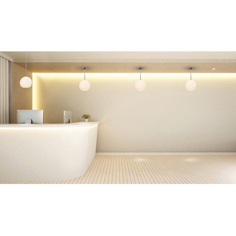 Caviness 1 - Light Single Globe Pendant, 10.5" H x 11.5" W x 11.5" D, No