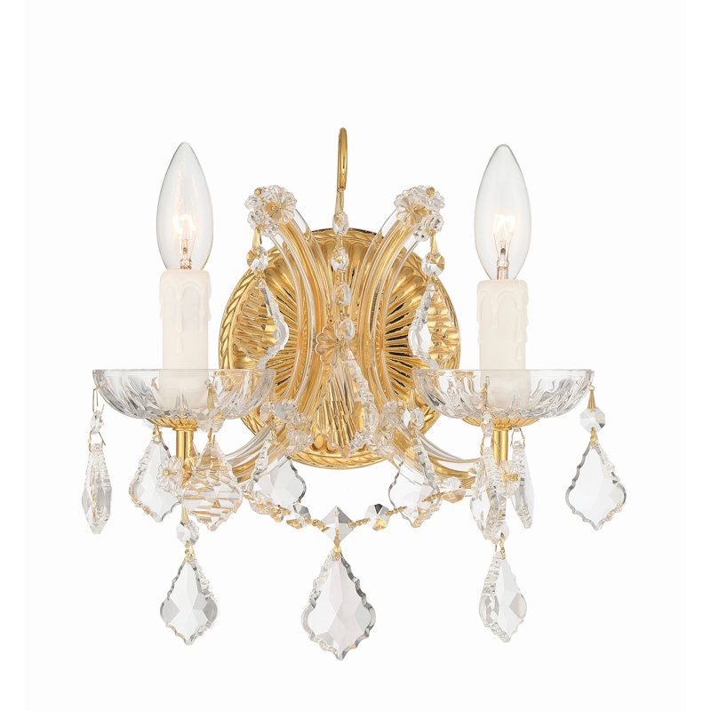 Wehr 2 - Light Candle Wall Light, Swarovski Strass, Gold