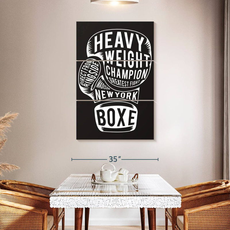 Sireci Boxing Quote, 50" H x 32" W