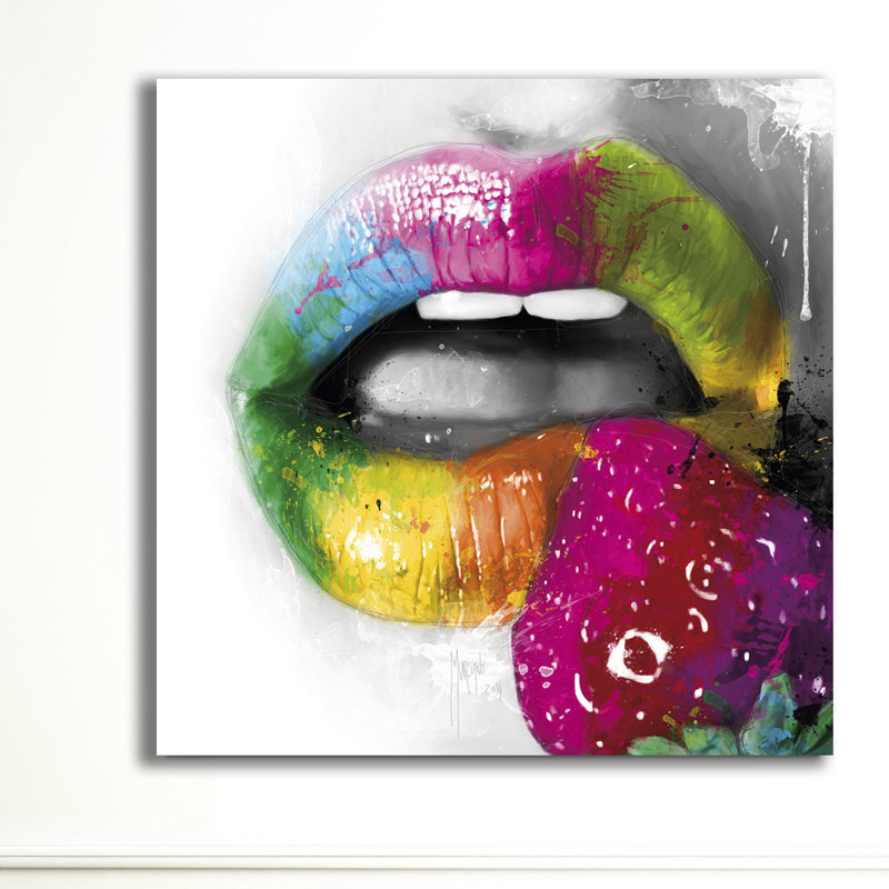 « fruity baiser ii », impression sur toile tendue, H 24 po x l 24 po x P 1,5 po