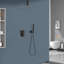 Système de douche carré à fixation au plafond 10 pouces avec valve brute Topcraft-114861672