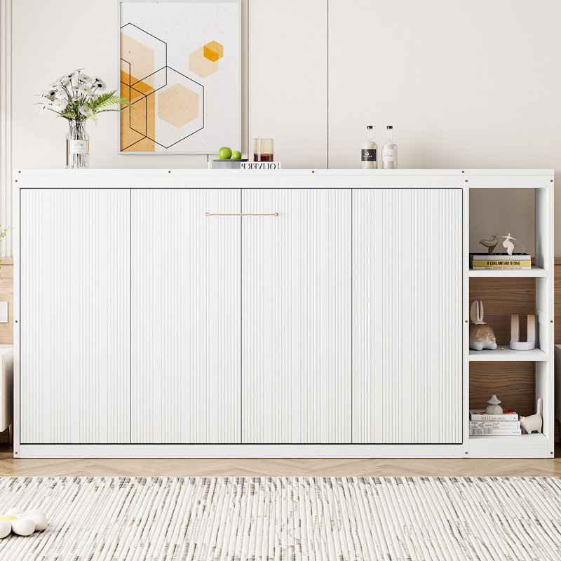 Twin Bed With Bookshelf In White - & Space Utilizing Setup Firm Saving Design, Twin