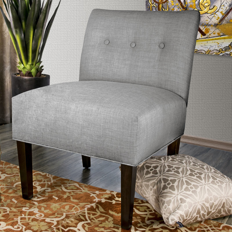 Fauteuil de chambre capitonné Brannan, Gris