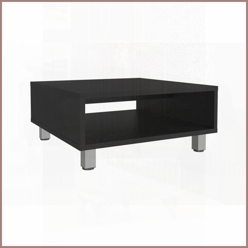 Table basse carrée noire Minimalist
