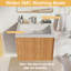  Meuble-lavabo flottant moderne 24 po avec comptoir intégré en bois naturel