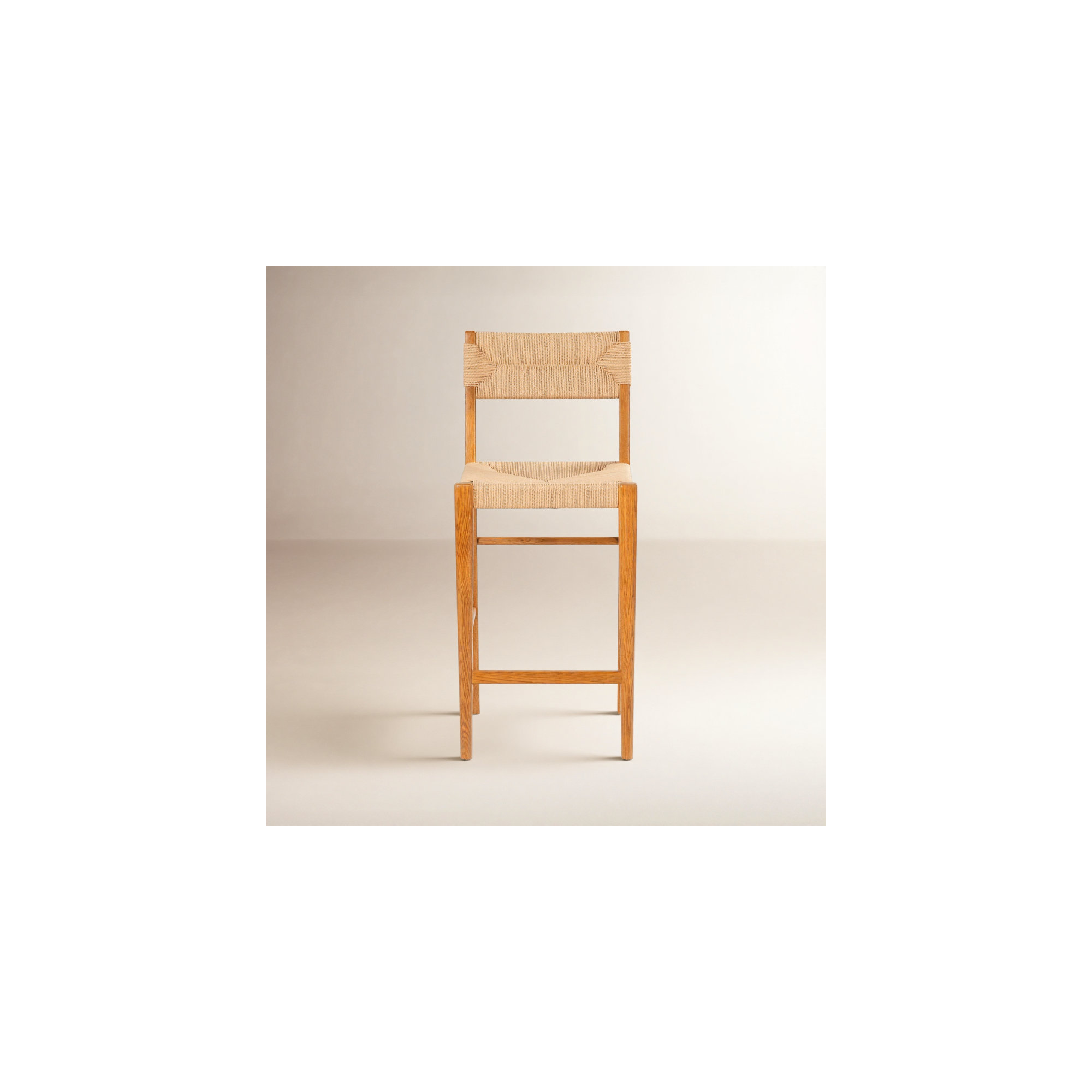 Cody Rattan Counter Stool, Natural, Counter Stool (26.2” Seat Height)