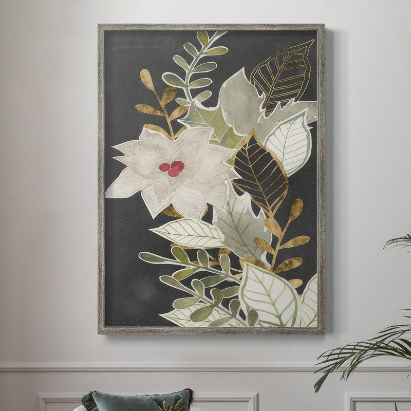 Gilded Christmas Collection B, reproduction encadrée - bois massif