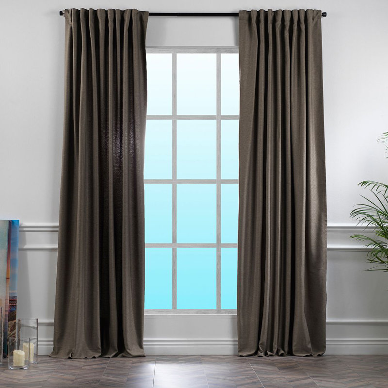 Blackout Single Curtain Panel, 260cm Width x 145cm Drop, Mink