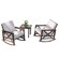 (They're just pieces )is Isfried Metal 3 Piece Outdoor Conversation Furniture Set 2- Person Seat Group with Thick Cushions