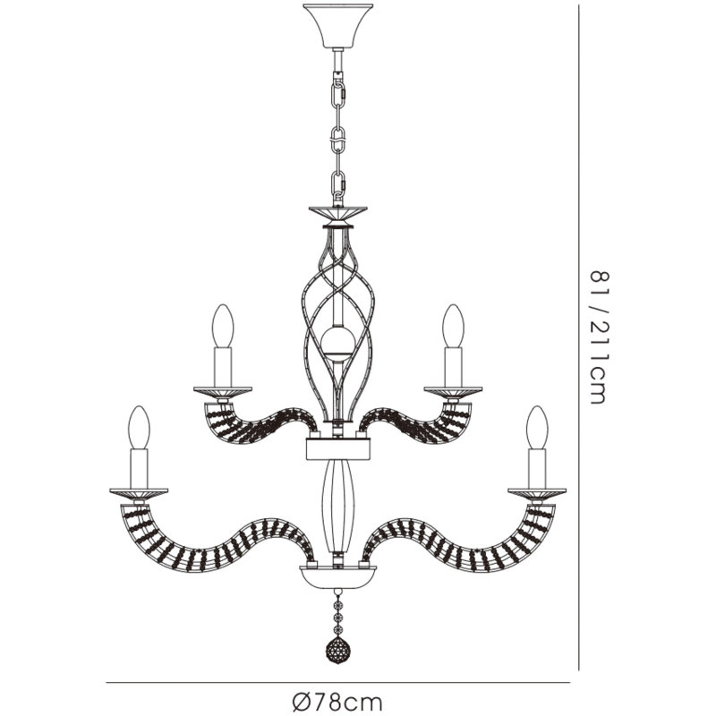 12 - Light Candle Style Chandelier