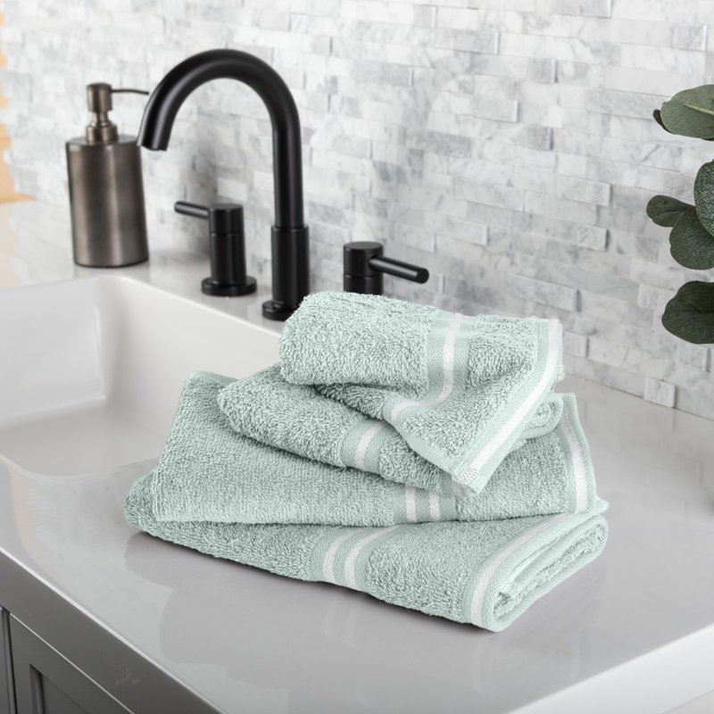 Ensemble de serviettes 8 pièces - Accessoires de salle de bain en coton avec 2 serviettes de bain, 2 serviettes à main, 2 débarbouillettes et 2 serviettes à doigts par Lavish Home
