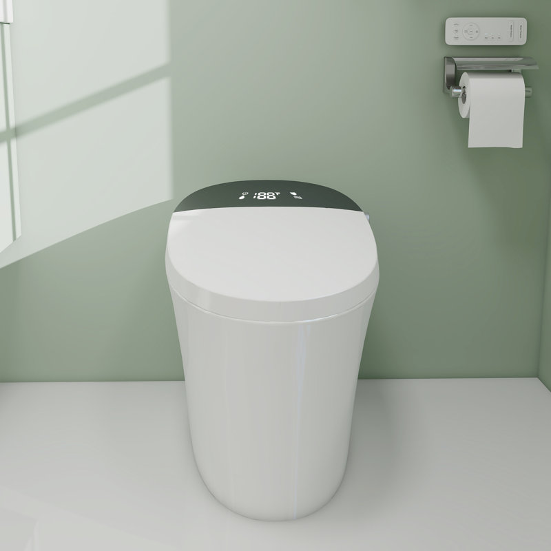 Smart Toilet with Built-in Tank, One Piece Bidet Toilet with Auto Open/Close, Heated Seat, 1.08GPF Auto Flush, Blackout Flush,  UV sterilization/Foam Shield/Advanced