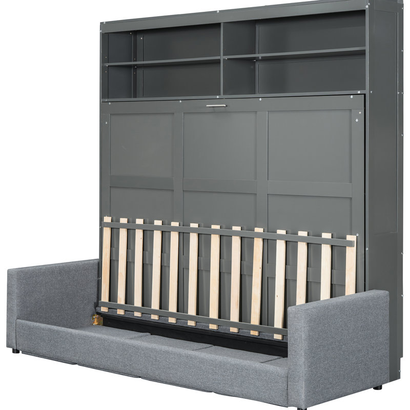 Grand lit peu encombrant et pratique - gris, pour maximiser les petits espaces de vie