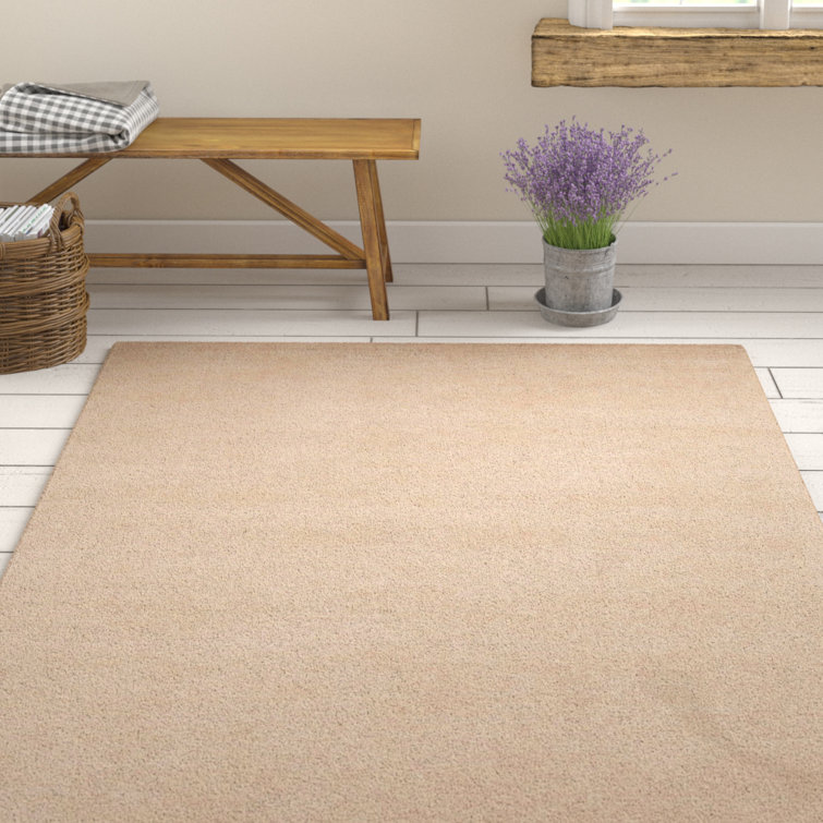 Tapis beige en laine et viscose tissés à la main Orim Authentic