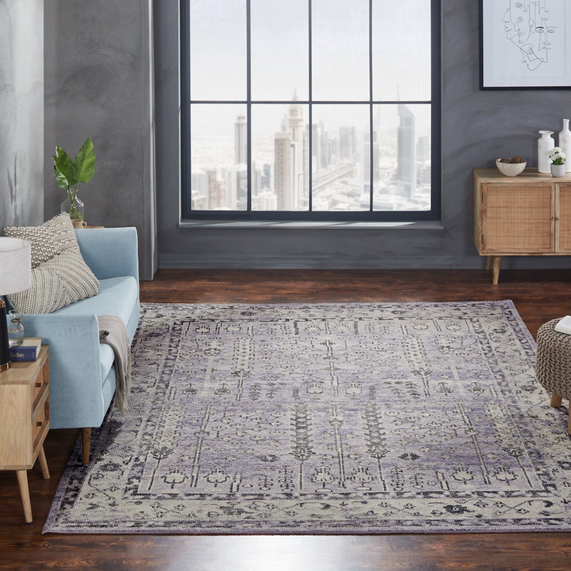 Jaecee Hand Knotted Wool Oriental Area Rug, Rectangle 3' x 5'