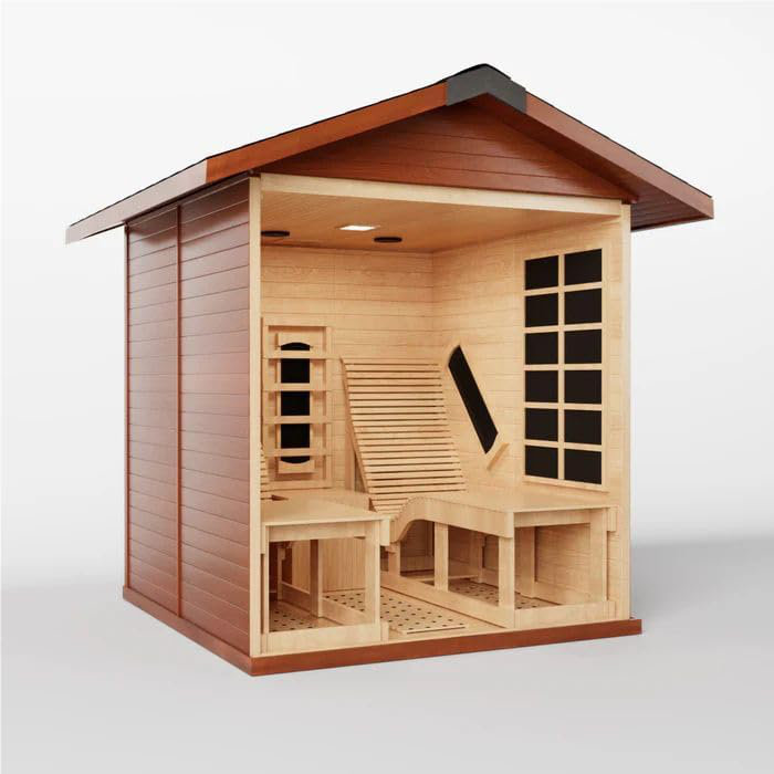 Outdoor FAR Infrared Sauna in Hemlock