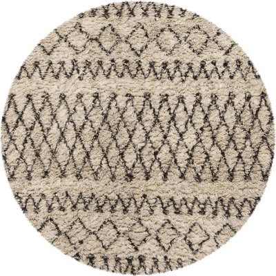 Clem Southwestern Handmade Tufted Wool Ivory/Brown Area Rug