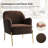 Cleo 26" Wide Contemporary Chair With Recessed Arms-466004715