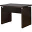 Bureau de coin Cappuccino de 211 cm (83 po) avec plateau spacieux et tablette coulissante, rangement pour clavier.