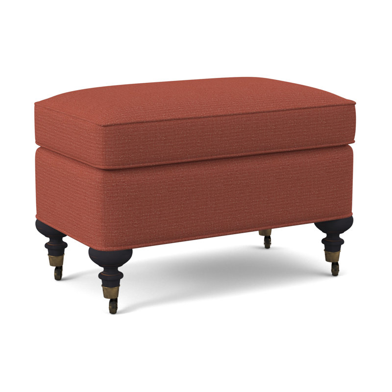 Devan Ottoman, Vintage Ebony, Kinsley Sky