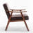 Accent Chair With Microfiber Upholstery And Solid Wood Frame, Dark Brown, Classic Mid-Century Modern Living Room Furniture For Extra Seating-727291510