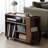 22.44" Vintage Dark Brown Walnut Mobile End Table